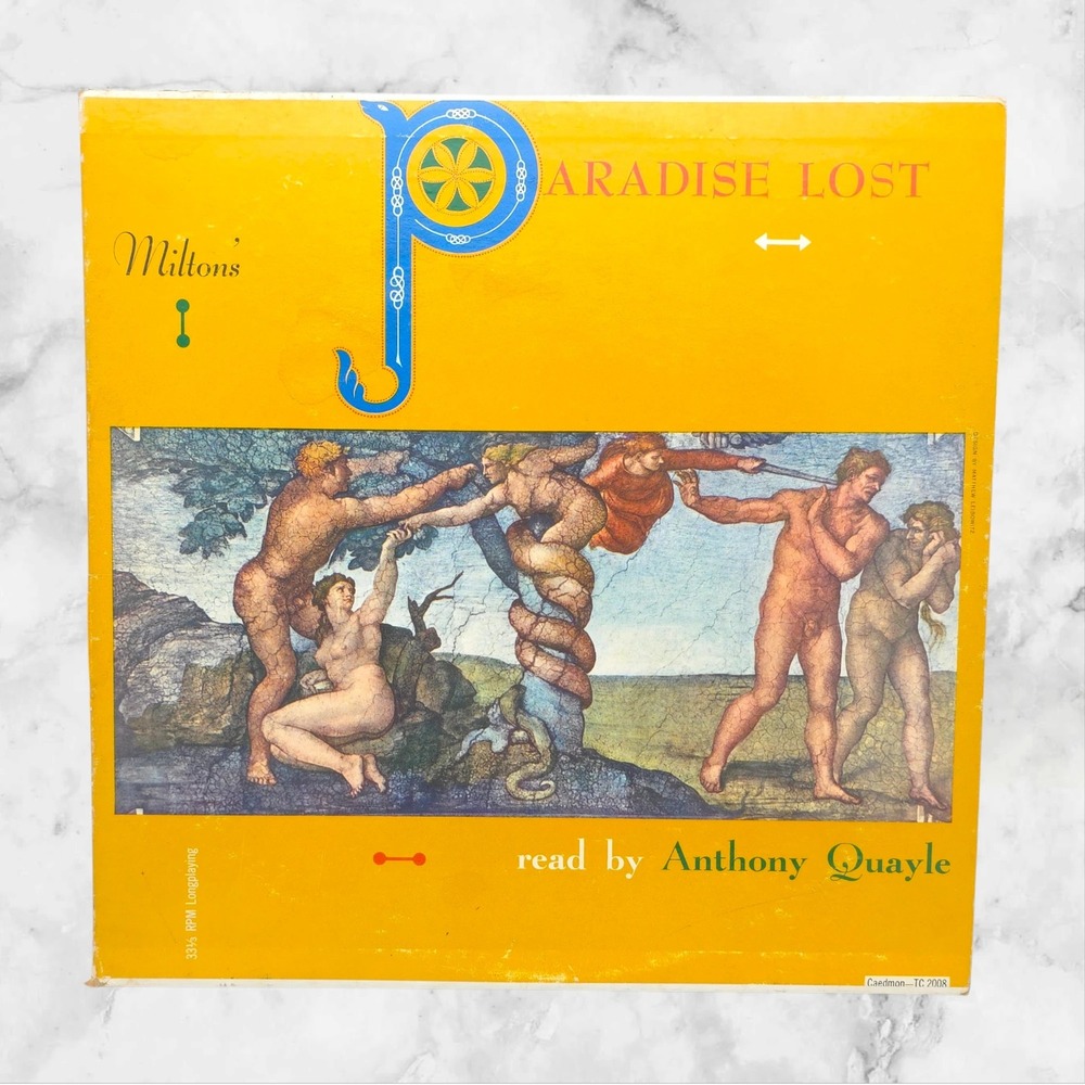 Caedmon Paradise Lost John Milton 2 LP Vinyl Anthony Quayle Spoken Word 1960s